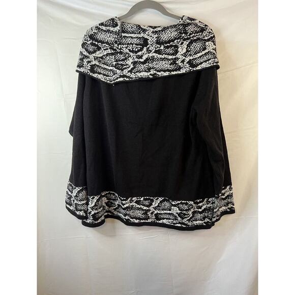 Briggs Womens Black and White Turtleneck Sweater Size XL - Picture 4 of 4